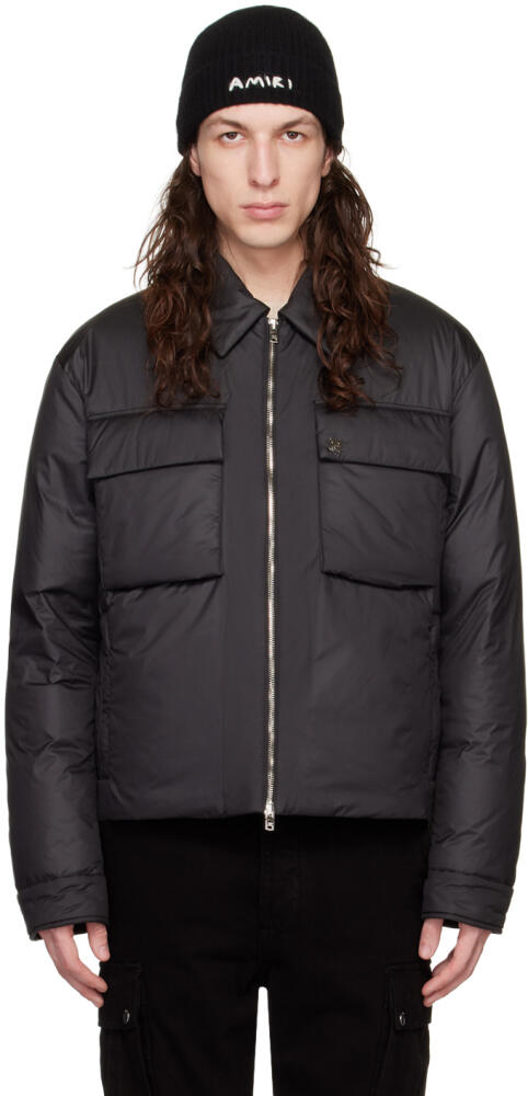 AMIRI Black Front Zip Down Jacket Cover