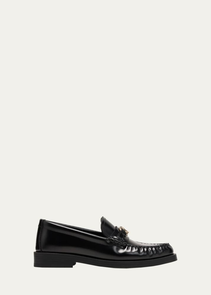 Jimmy Choo Addie Leather JC Slip-On Loafers Cover