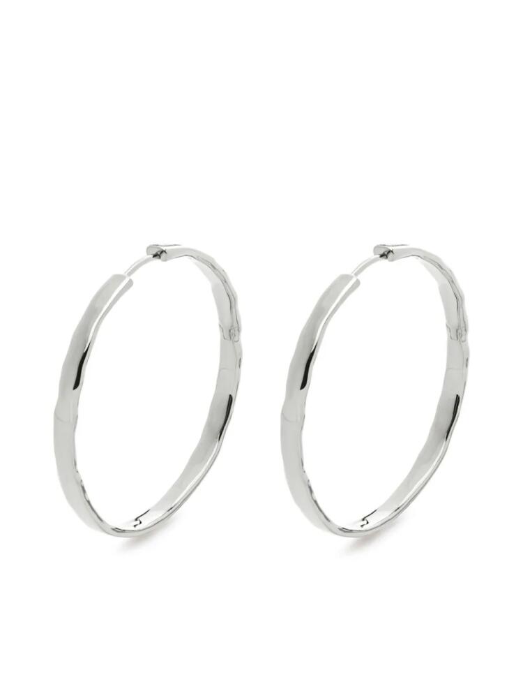 Monica Vinader large Siren Muse hoop earrings - Silver Cover