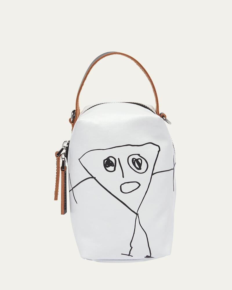 Plan C Pili Graphic-Print Leather Bucket Bag Cover