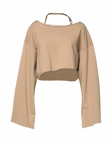 The Attico Woman Sweatshirt Camel Cotton, Polyamide, Elastane Cover