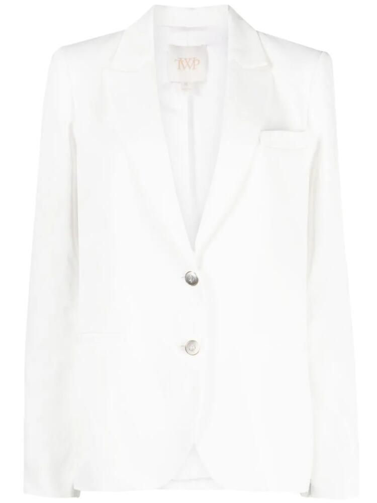 TWP peak-lapel single-breasted blazer - White Cover