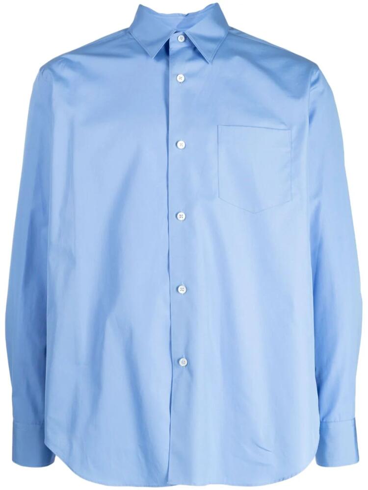 Fumito Ganryu long-sleeve cotton shirt - Blue Cover