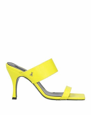 Patrizia Pepe Woman Sandals Yellow Leather Cover