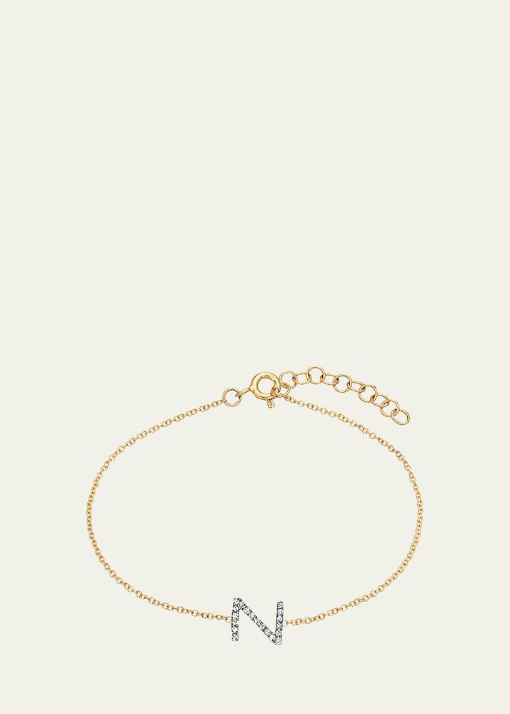 Zoe Lev Jewelry 14K Yellow Gold Diamond Initial X Bracelet Cover