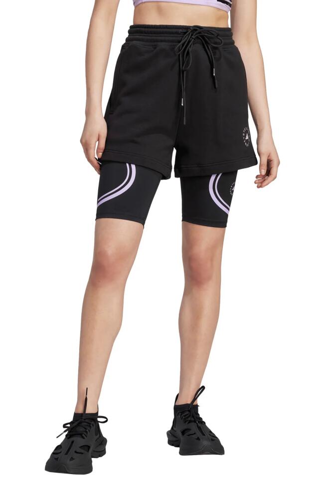 adidas by Stella McCartney Organic Cotton French Terry Shorts in Black Cover