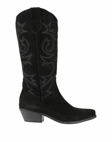 Geneve Woman Boot Black Leather Cover