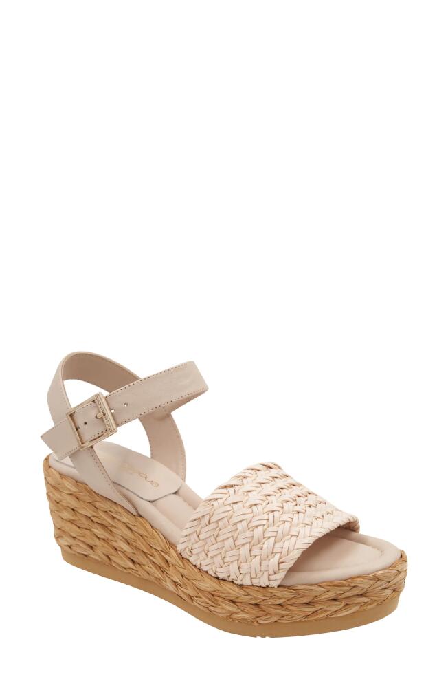 André Assous Carissa Ankle Strap Espadrille Platform Wedge Sandal in Ivory Cover