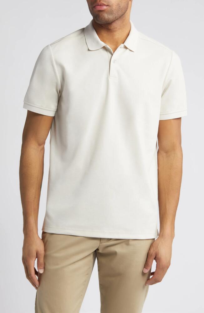 Nordstrom Tech Smart Piqué Polo in Grey Moonbeam Cover