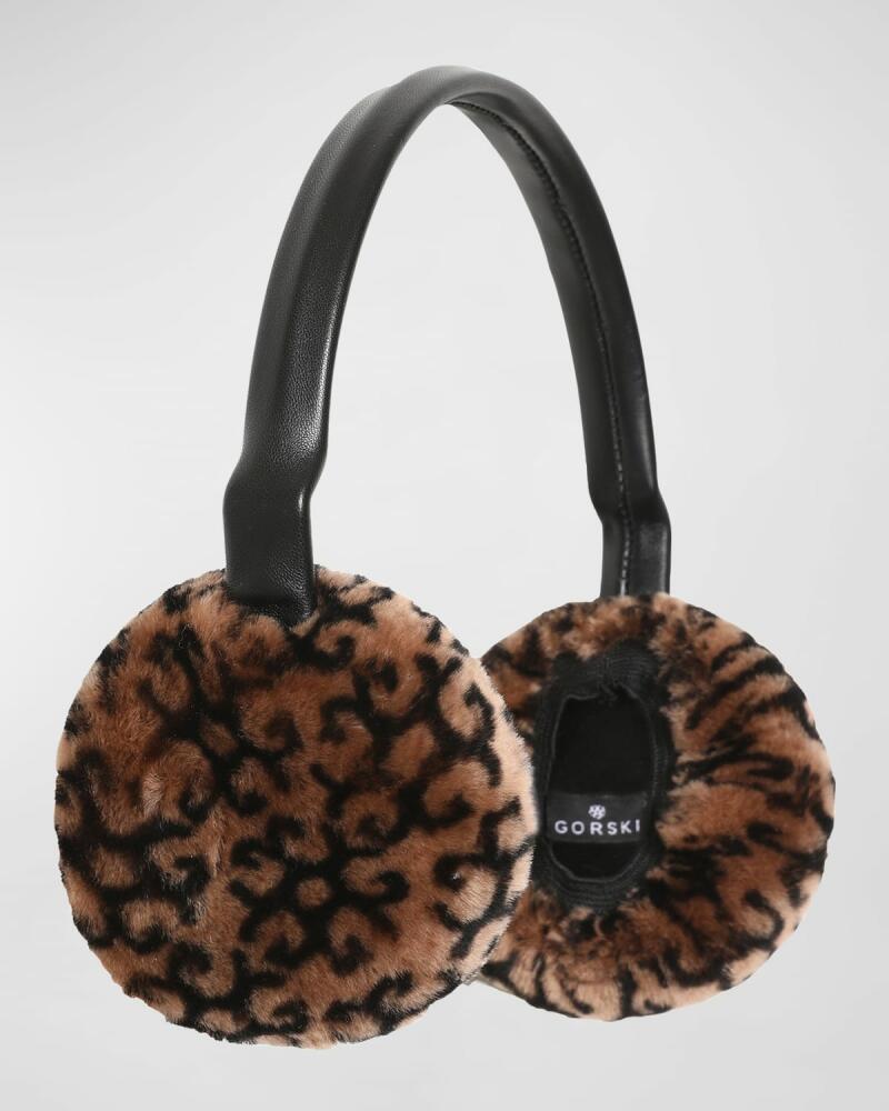 Gorski Logo Lamb Shearling Earmuffs Cover