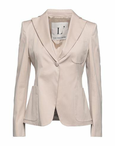 L' Autre Chose Woman Blazer Beige Cotton, Elastane Cover