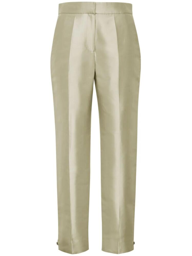 Adam Lippes Harper tapered silk trousers - Green Cover