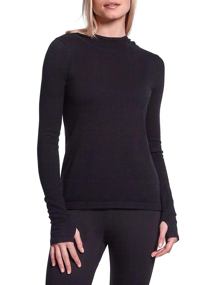 Capsule 121 Women's Hubble Cashmere Blend Hooded Sweater - Black Cover