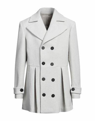 Trussardi Man Coat Light grey Virgin Wool, Viscose Cover