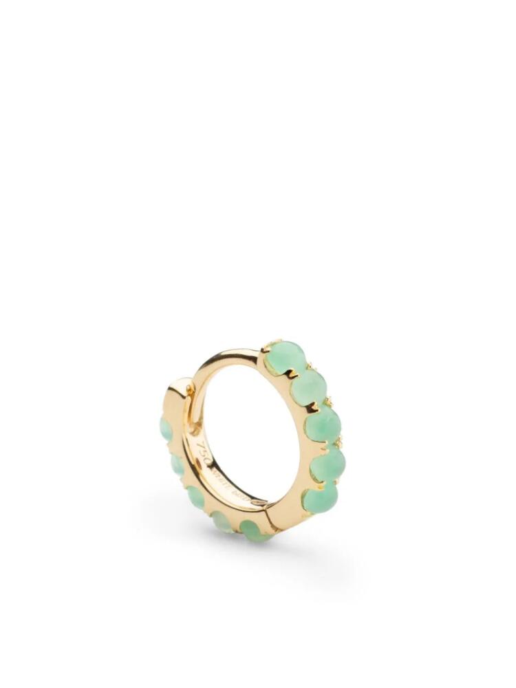 We by WHITEbIRD 18kt yellow gold Ismène chrysoprase hoop earring Cover