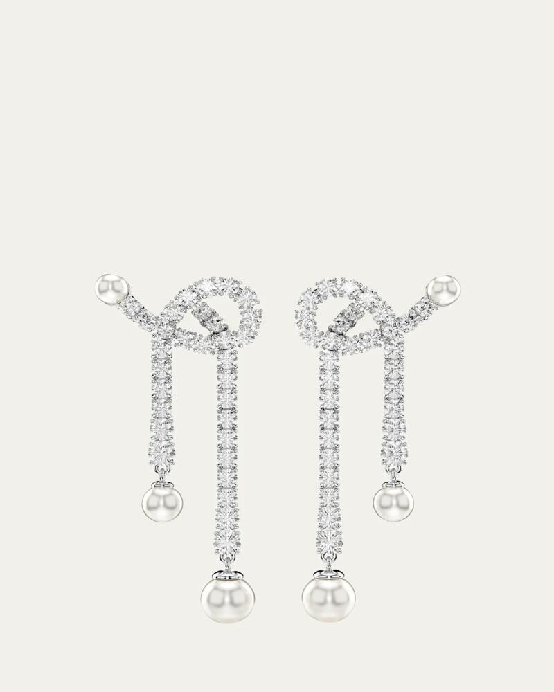 SWAROVSKI Matrix Rhodium-Plated Drop Earrings Cover