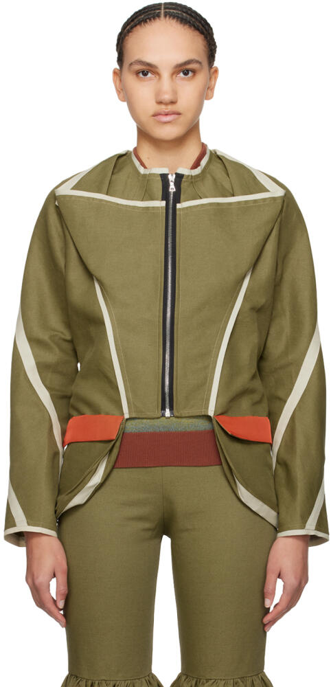 Paula Canovas Del Vas Khaki Arc Jacket Cover