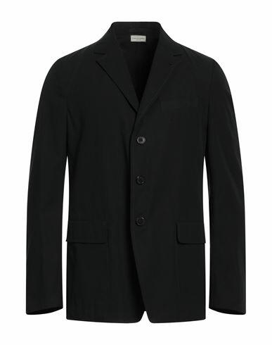 Dries Van Noten Man Blazer Black Cotton Cover