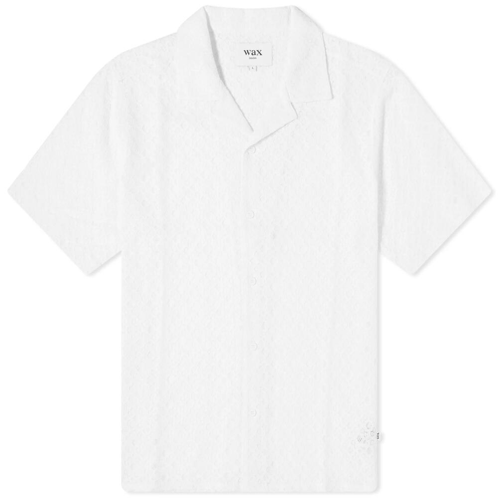 Wax London Men's Didcot Corded Lace Vacation Shirt in White Cover