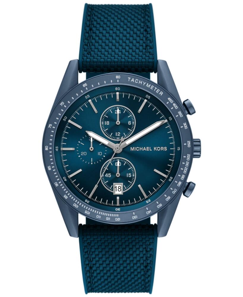 Michael Kors Men's Accelerator Chronograph Navy Nylon Watch 42mm - Navy Cover