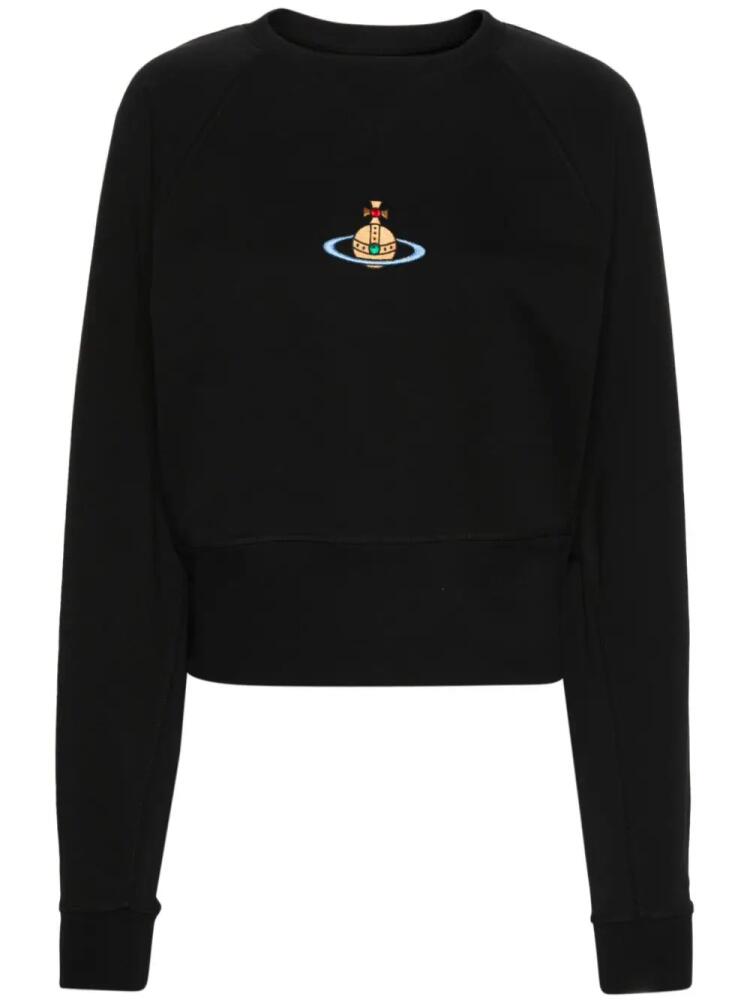 Vivienne Westwood Orb-logo-embroidery cotton sweatshirt - Black Cover