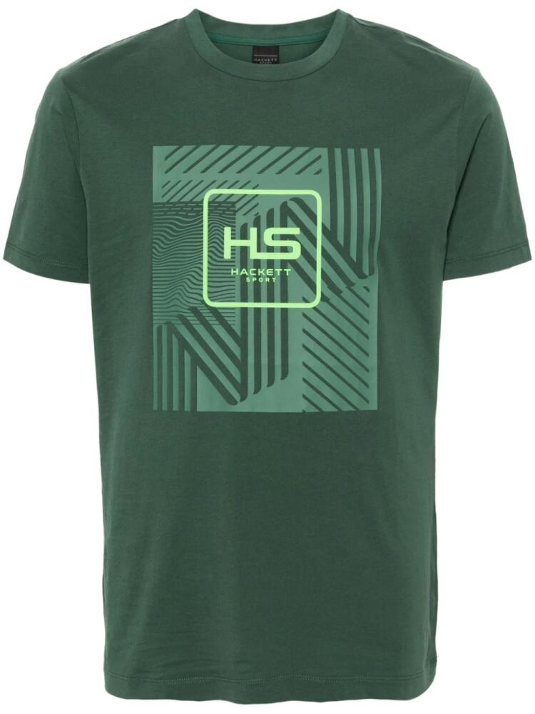 Hackett logo-print cotton T-shirt - Green Cover