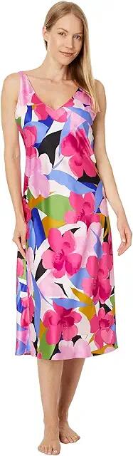 N by Natori Bonita - Satin 46 Gown (Pink Multi) Women's Pajama Cover