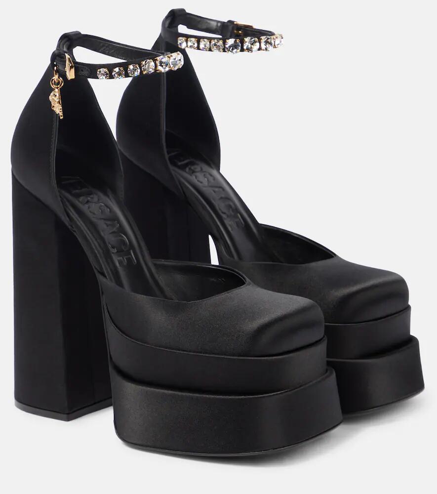 Versace Medusa Aevitas satin platform pumps Cover