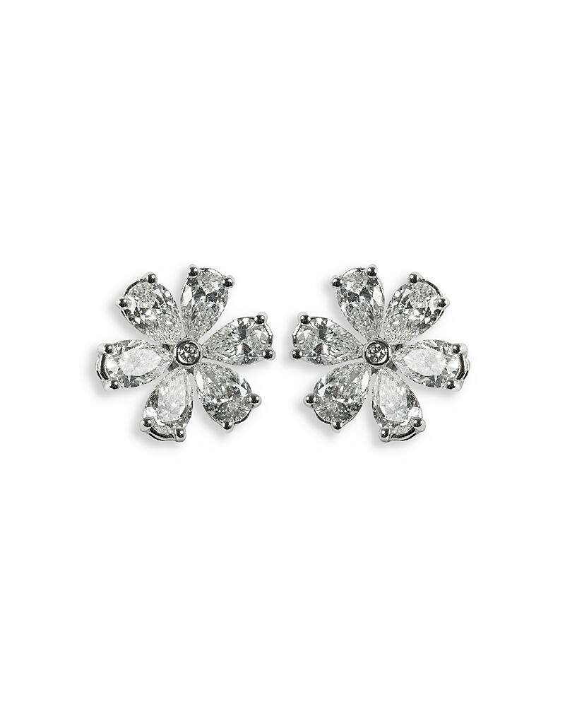 Zydo 18K White Gold Luminal Diamond Flower Stud Earrings, 2.33 ct. t. w. Cover