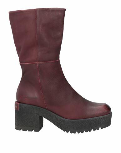 Patrizia Bonfanti Woman Ankle boots Burgundy Soft Leather Cover