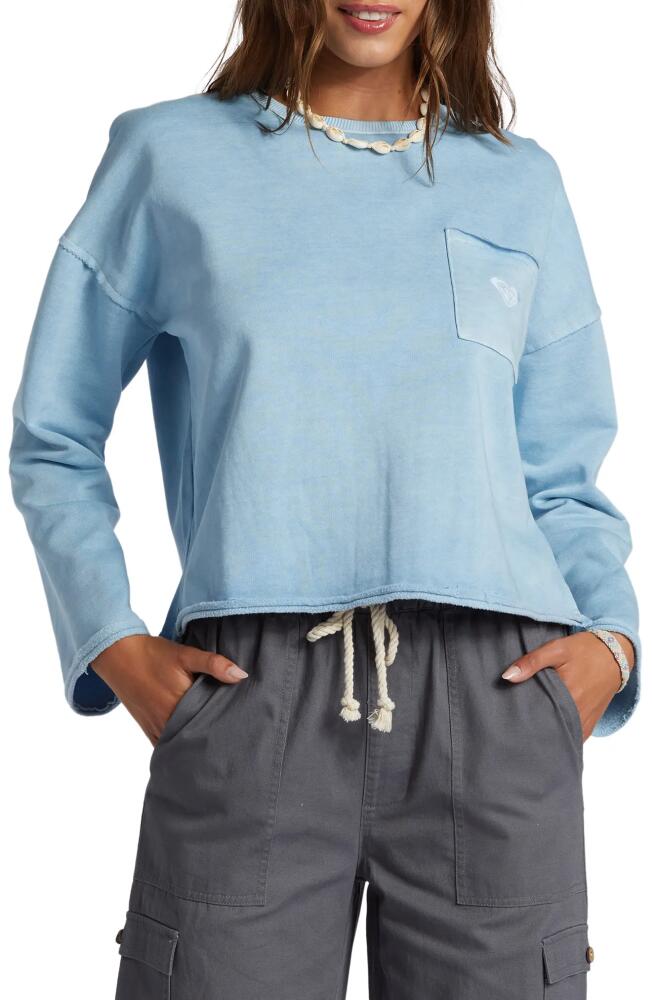 Roxy Doheny Crop Sweatshirt in Bel Air Blue Cover