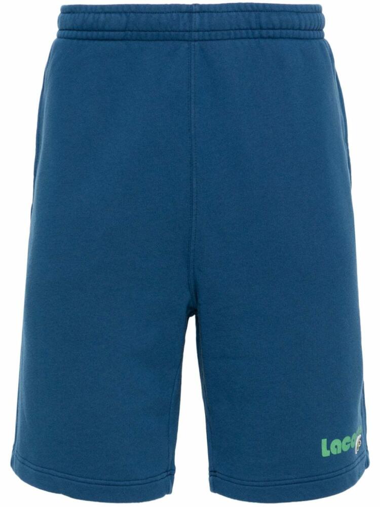 Lacoste logo-print cotton track shorts - Blue Cover