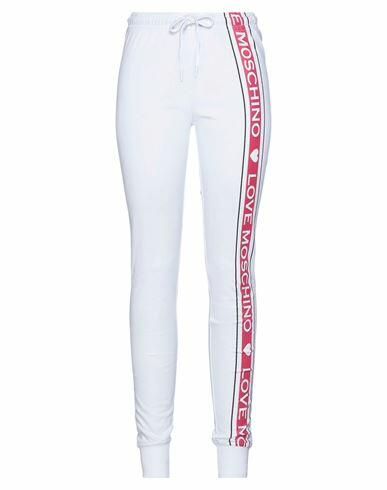 Love Moschino Woman Pants White Cotton, Elastane Cover