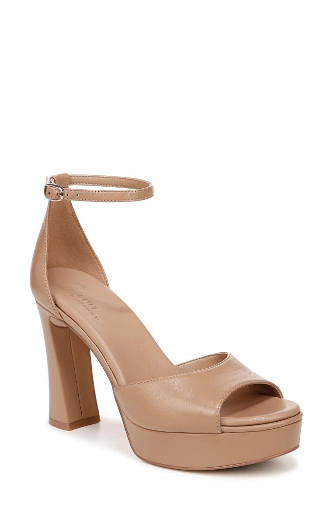 27 EDIT Naturalizer Delphie Ankle Strap Platform Sandal in Taupe Leather Cover