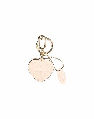 Furla Venus Keyring Heart Woman Key ring Light pink Soft Leather, Metal Cover