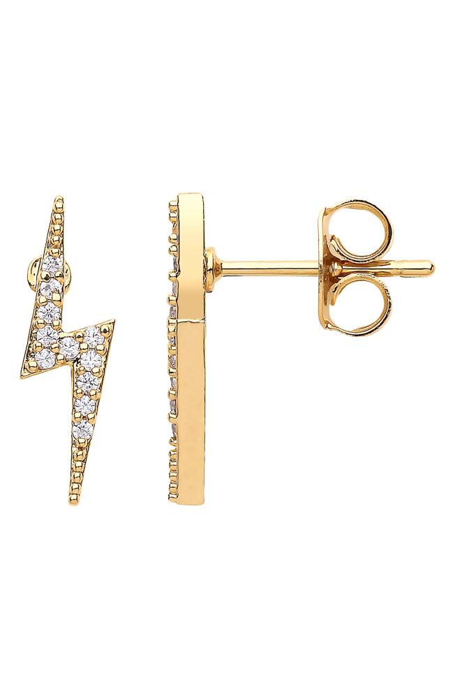 Estella Bartlett Crystal Lightning Bolt Stud Earrings in Gold Cover