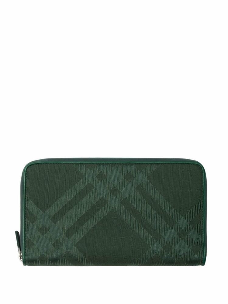 Burberry checked cotton-blend wallet - Green Cover