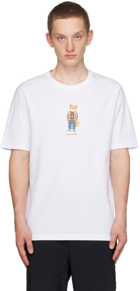 Maison Kitsuné White Dressed Fox T-Shirt Cover