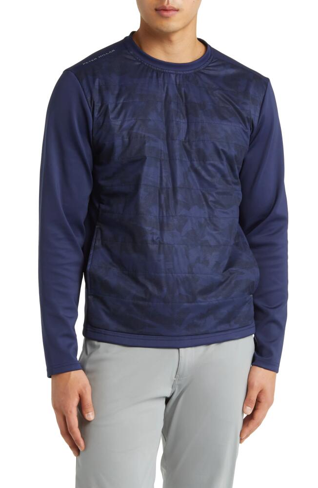 Peter Millar Bond Elite Quilted Crewneck Pullover in Navy Cover