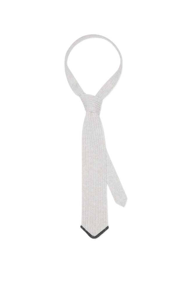 Brunello Cucinelli Knit necktie in Light Grey Cover