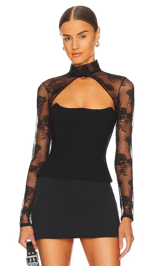 fleur du mal Bouquet Lace Shrug in Black Cover