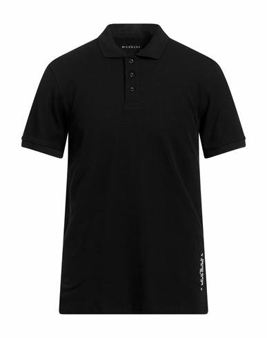 John Richmond Man Polo shirt Black Cotton Cover