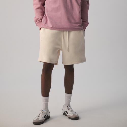 LCKR Stock Fleece Shorts - Mens Cream/Cream Cover