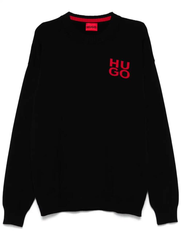 HUGO embroidered-logo sweater - Black Cover