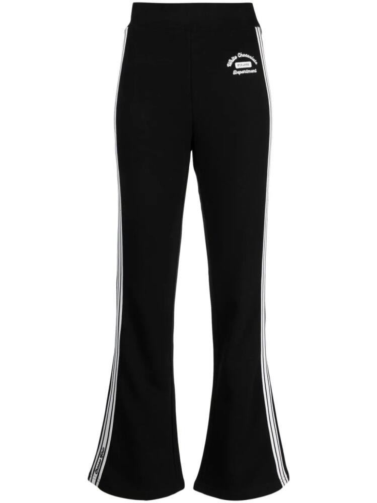 CHOCOOLATE side-stripe flared track pants - Black Cover