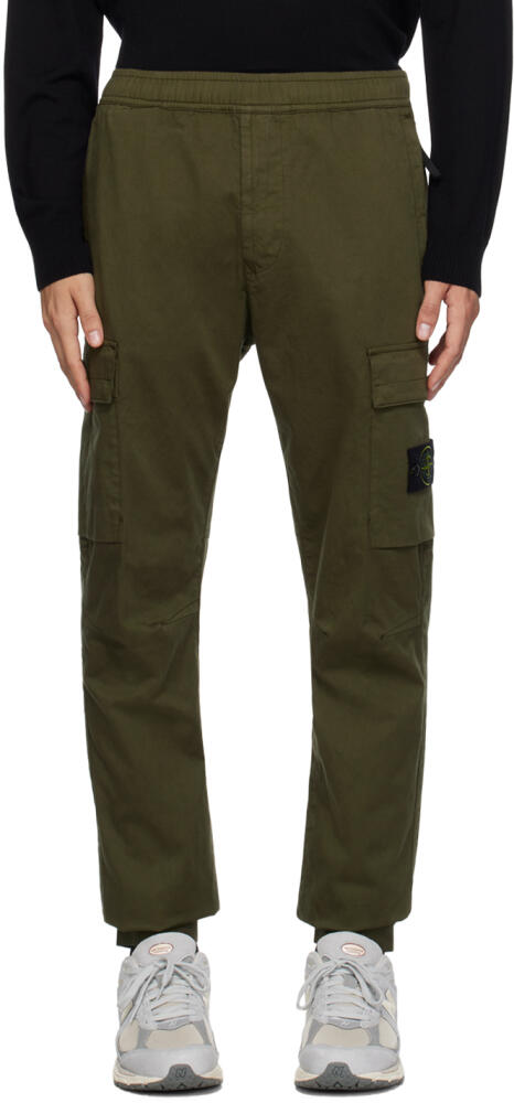 Stone Island Green Drawstring Cargo Pants Cover