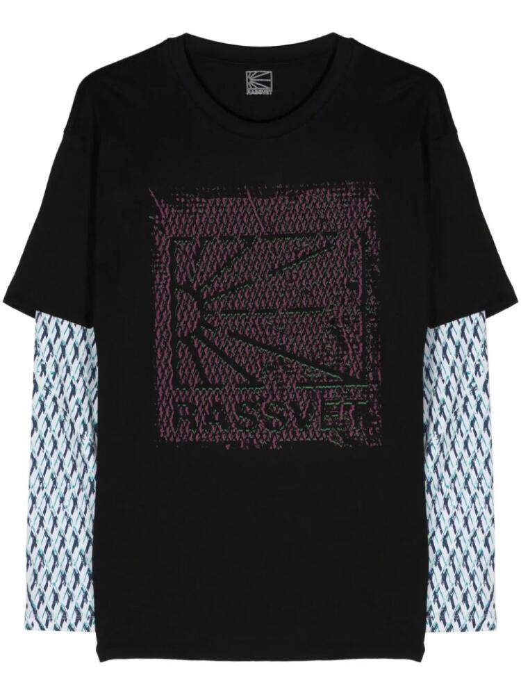 RASSVET Mesh Camouflage cotton T-shirt - Black Cover