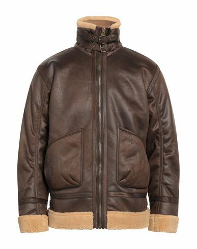 Alpha Industries Man Jacket Brown Polyester Cover