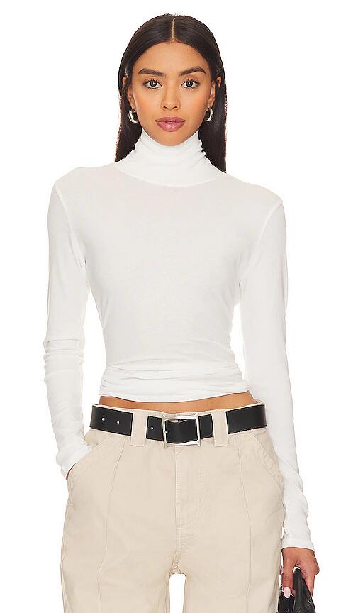 LA Made Roosevelt Turtleneck Tee in Ivory Cover