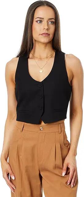 MANGO Pedrito Waistcoat (Black) Women's Clothing Cover